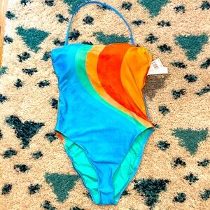 Sunshine 79 mod color block one piece swimsuit